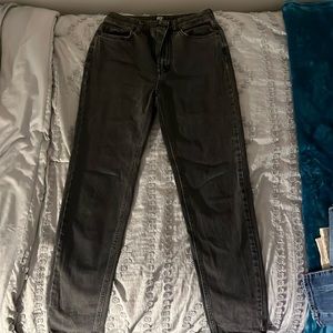 Black High Rise Mom Jeans